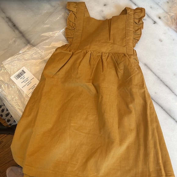 NWT 18-24 month Angel Dear COTTON CORDUROY PINAFORE DRESS - HONEY - Picture 3 of 3